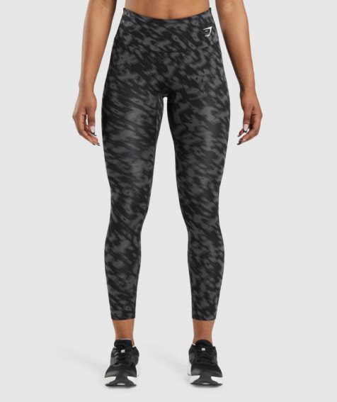 Legginsy Gymshark Treningowe Damskie Czarne | PL 805VGW